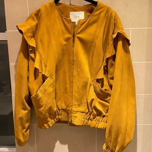 Joie suede golden bomber jacket